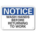 Lyle Wash Hands Notice, Plastic, 14"x10", LCU5-0169-NP_14X10 LCU5-0169-NP_14X10