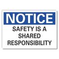Lyle Accident Prevention Notice Reflective Label, 10 in Height, 14 in Width, Reflective Sheeting LCU5-0163-RD_14X10