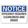 Lyle Cleaning Notice Reflective Label, 10 in H, 14 in W, Reflective Sheeting, English, LCU5-0198-RD_14X10 LCU5-0198-RD_14X10