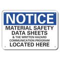 Lyle Msds Info Notice Sign, 10x14in, Plastic LCU5-0296-NP_14X10