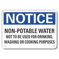 Lyle Non-Potable Water Notice, Plastic, 10"x7", Height: 7 in, LCU5-0291-NP_10X7 LCU5-0291-NP_10X7