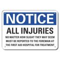 Lyle Plastic Accident Reporting Notice Sign, 7 in H, 10 in W, Vertical Rectangle, LCU5-0306-NP_10X7 LCU5-0306-NP_10X7