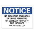 Lyle Notice Sign, 10 in H, 14 in W, Non-PVC Polymer, Horizontal Rectangle, English, LCU5-0303-ED_14x10 LCU5-0303-ED_14x10