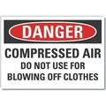 Lyle Compressed Air Danger Reflective Label, 3 1/2 in H, 5 in W, English, LCU4-0637-RD_5X3.5 LCU4-0637-RD_5X3.5