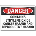 Lyle Ethylene Oxide Danger Label, 5 in Height, 7 in Width, Polyester, Horizontal Rectangle, English LCU4-0679-ND_7X5