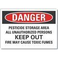 Lyle Pesticide Danger Label, 7 in H, 10 in W, Polyester, Vertical Rectangle, English, LCU4-0702-ND_10X7 LCU4-0702-ND_10X7