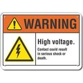Lyle Decal, Warning High Voltage, Plastic, 10x7" LCU6-0004-NP_10X7