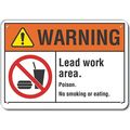 Lyle Reflective  Lead Hazard  Warning Sign, 7 in Height, 10 in Width, Aluminum, Vertical Rectangle LCU6-0011-RA_10X7