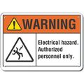 Lyle Decal, Warning Electrical Hazard, 10 x 7", Sign Background Color: White LCU6-0021-NA_10X7