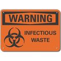 Lyle Decal, Warning Infectious Waste, 10 x 7", Header Legend Color: Black, LCU6-0046-NA_10X7 LCU6-0046-NA_10X7