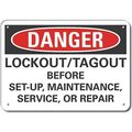 Lyle Decal, Danger Lockout/Tagout, 10 x 7", Header Background Color: Black, Red, LCU4-0678-NA_10X7 LCU4-0678-NA_10X7