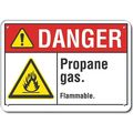 Lyle Plastic Propane Danger Sign, 10 in H, 14 in W, Plastic, Horizontal Rectangle, LCU4-0013-NP_14X10 LCU4-0013-NP_14X10