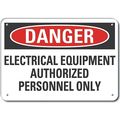 Lyle Decal, Danger Electrical Equipment, 10x7", Legend Style: Text LCU4-0620-RA_10X7