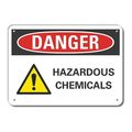 Lyle Danger Sign, 10 in H, 14 in W, Plastic, Horizontal Rectangle, English, LCU4-0211-NP_14X10 LCU4-0211-NP_14X10