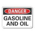 Lyle Aluminum Gasoline Danger Sign, 10 in Height, 14 in Width, Aluminum, Horizontal Rectangle, English LCU4-0387-NA_14X10