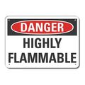 Lyle Plastic Flammable Material Danger Sign, 7 in H, 10 in W, Vertical Rectangle, LCU4-0388-NP_10X7 LCU4-0388-NP_10X7