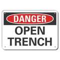 Lyle Danger Sign, 7 in H, 10 in W, Plastic, Vertical Rectangle, English, LCU4-0344-NP_10X7 LCU4-0344-NP_10X7