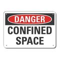 Lyle Alum Danger Confined Space, 10"x7", LCU4-0364-NA_10X7 LCU4-0364-NA_10X7