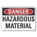 Lyle Aluminum Hazardous Materials Danger Sign, 7 in H, 10 in W, Vertical Rectangle, LCU4-0402-NA_10X7 LCU4-0402-NA_10X7