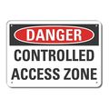 Lyle Decal, Danger Controlled Access, 10x7", LCU4-0454-NP_10X7 LCU4-0454-NP_10X7