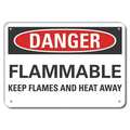 Lyle Danger Sign, 7 in H, 10 in W, Plastic, Vertical Rectangle, English, LCU4-0539-NP_10X7 LCU4-0539-NP_10X7