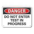 Lyle Alum Danger Do Not Enter Test, 14"x10" LCU4-0502-NA_14X10