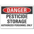 Lyle Pesticide Danger Label, 10 in H, 14 in W, Polyester, Horizontal Rectangle, LCU4-0607-ND_14X10 LCU4-0607-ND_14X10