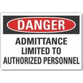 Lyle Danger Sign, 10 in H, 14 in W, Non-PVC Polymer, Horizontal Rectangle, English, LCU4-0597-ED_14x10 LCU4-0597-ED_14x10
