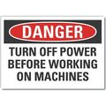 Lyle Decal, Danger Turn Off Power, 5 x 3.5" LCU4-0594-ND_5X3.5