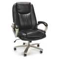 Ofm BrownExecutive Chair, 29 1/4"W30-3/4"L48-3/4"H, Padded Fixed, LeatherSeat, EssentialsSeries ESS-201-BRN