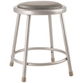 National Public Seating Round Stool, Height 18"Gray 6418