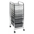 Seville Classics Bin Organizer 8-Drawer Storage, White/Gray WEB916