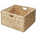 Seville Classics Folding Storage Cube, Hand-Woven, Hyacinth WEB168