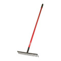 Bully Tools Level Head, 16" Rake, 66" Fiberglass Han 92301