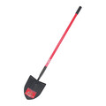 Bully Tools Round Point Shovel, 14 ga. Steel Blade, 60 in L Fiberglass Handle 82515