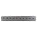 Triton Products (1) 36 In. W x 4.5 In. H Silver Epoxy 18-Gauge Steel Square Hole Pegboard Strip LBS-1S
