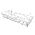 Econoco Grid Sloping Basket 24" x 10", White, 6PK BSK12/W