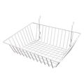 Econoco Grid Sloping Basket 15" x 12", White, 6PK BSK16/W