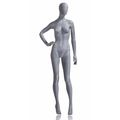 Econoco Mondo Mannequins Slate Foundry Grey Female Mannequin, Oval Head, Pose 3 UBF-3