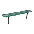 Ultrasite Commercial Park Bench, No Back, Green 942S-V6-GREEN