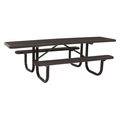 Ultrasite Park Rectangular Table, Portable, 8ft, Black 238-V8-BLACK