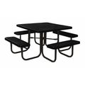 Ultrasite Commercial Park Table, Square, 46", Black 358-V-BLACK