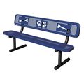 Bark Park Dog Park Bench, 72"X22"X35", Green PBARK-940P-P6-GREEN