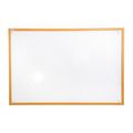 Floortex Steel Dry Erase Board 24"x18", Oak Frame FCVLM2418W