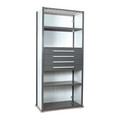 Equipto V-Grip Shelving W/ Drawers, 7x2x3, GY, Height: 84" S4233VNS-GY