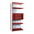 Equipto V-Grip Shelving W/ Drawers, RD, Height: 84" S4233VHA-RD