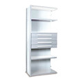 Equipto V-Grip Shelving W/ AddOn Drawers, 7X1.5X3, WH, Number of Shelves: 5 S4223VNA-WH