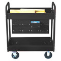 Equipto Stock Cart, 2 Shelves, 8 Drawers 500lb, 8, BK 145-8-BK