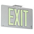 Dual-Lite Photoluminescent Double-Face Brushed Alm. Exit Sign 50FT View Distance DPLPM50DBA