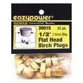 Eazypower Flat Head Plugs, Wood, 1/2", PK20 30015